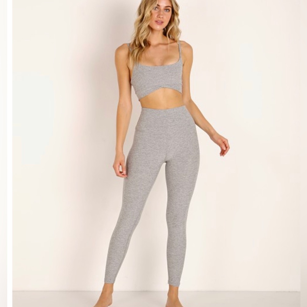 Spacedye Caught In The Midi High Waisted Legging in silver mist, various sizes!